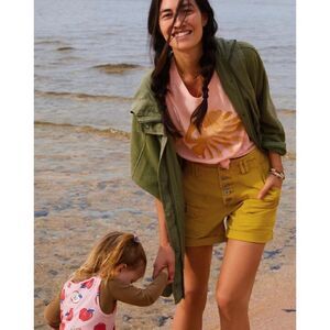 Anthropologie Daily Practice by Anthropologie Sunburst Graphic Tee/Peach NWT S